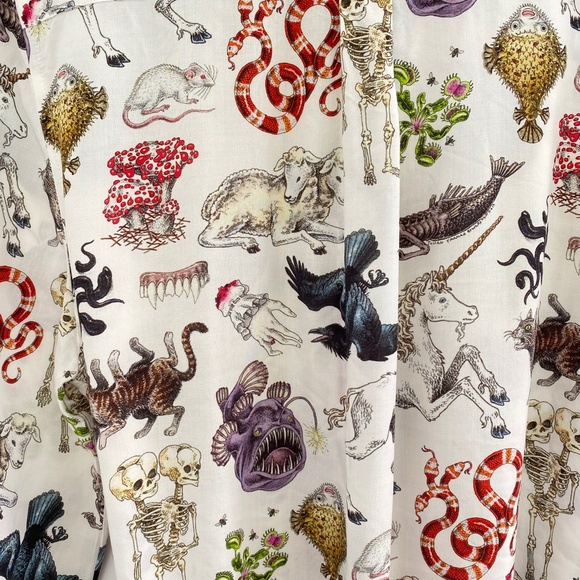 Pretty Snake Freak of Nature Shirt Dress White Small - Picture 12 of 14